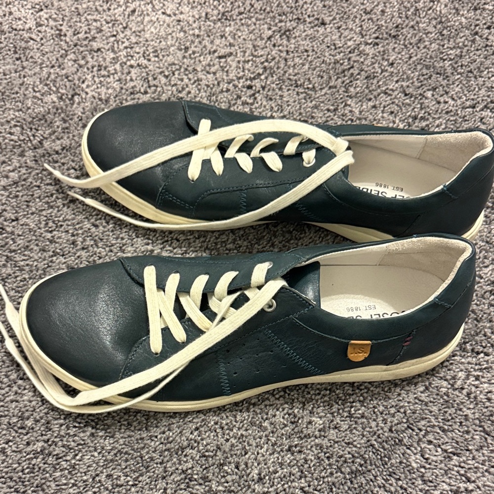 Josef Seibel Dark Blue Leather Sneakers